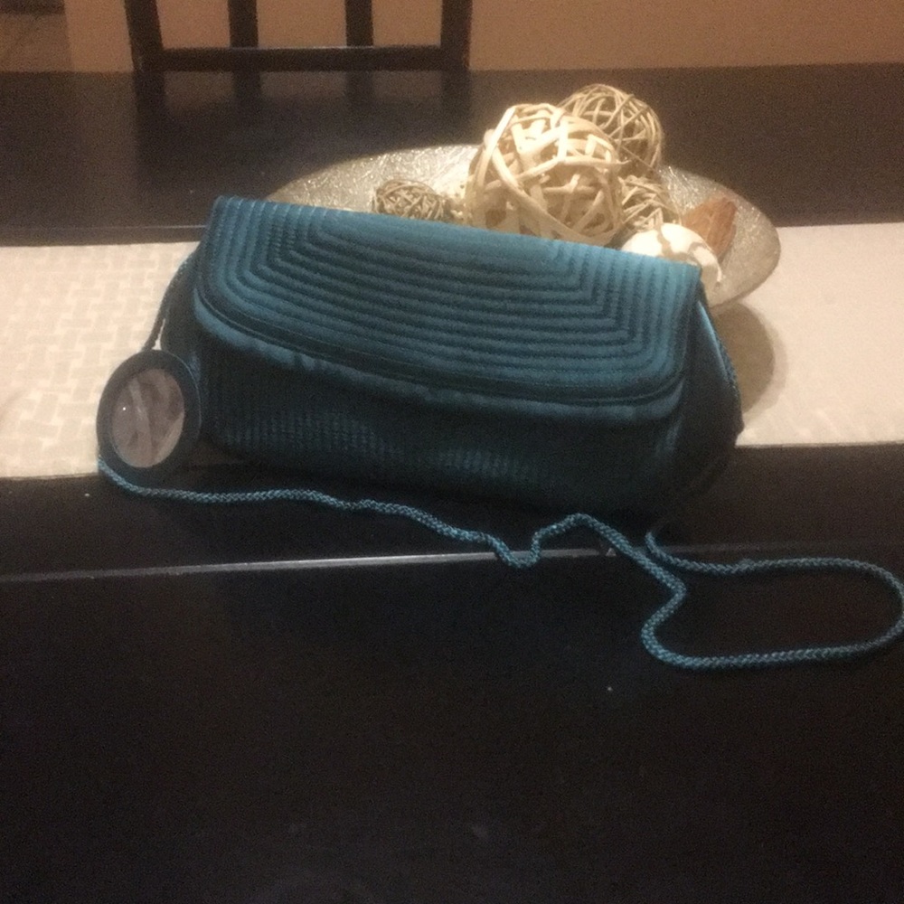 Turquoise hand bag